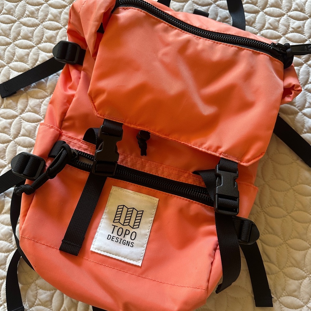 Topo Designs Coral Backpack with Black Accents